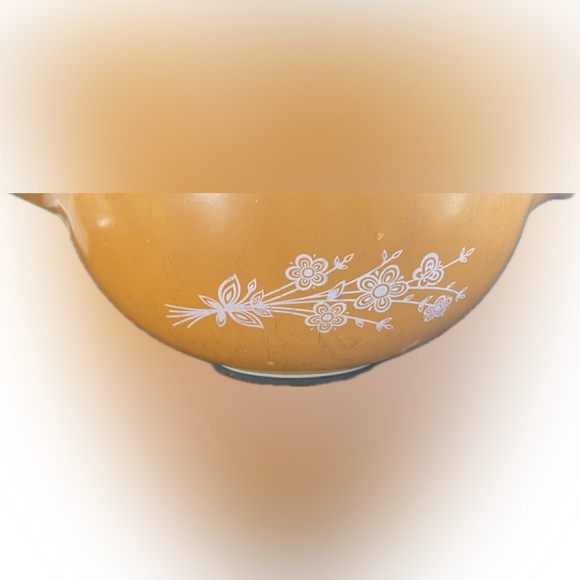 Floral Patterned Tan Bowl - Picture 3 of 9